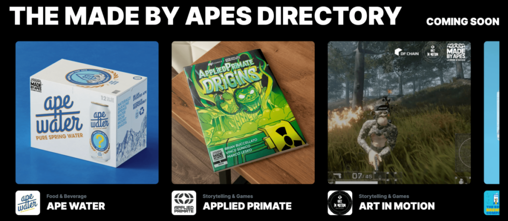 BAYC/MAYC holders can now apply for a "Made by Apes" license