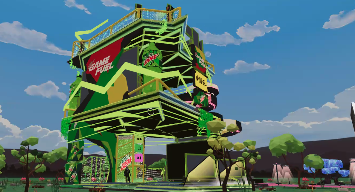 still from the activation of Mtn Dew Decentraland