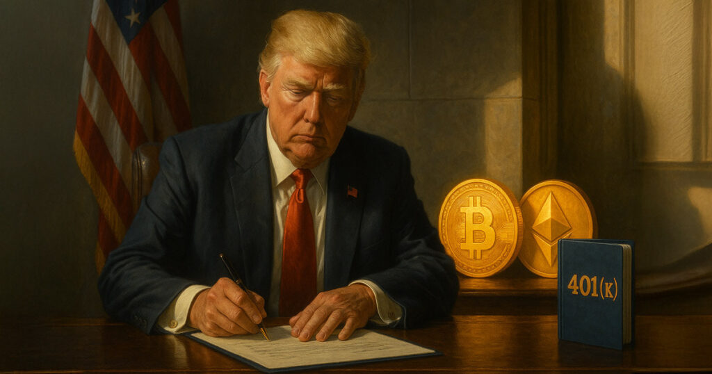Trump opens $ 12.5 trillion 401 (K) market for crypto and private equity access