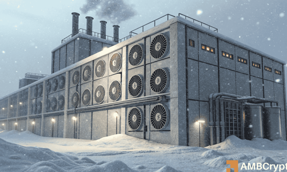 US Bitcoin miners have cut production during Winter Storm Fern as the network’s hashrate drops