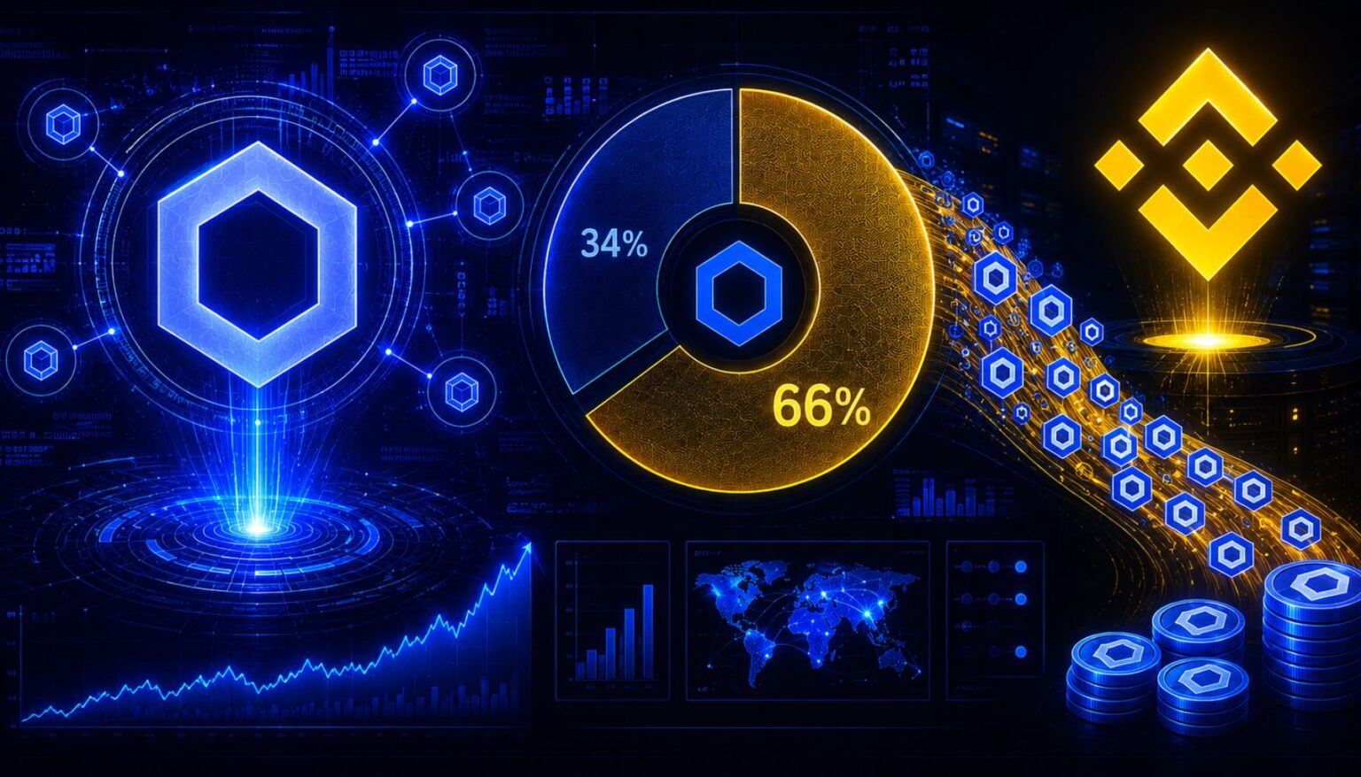 Chainlink sends a rare signal because 66% of the exchange offering is on Binance